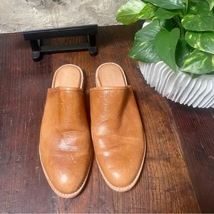 🔴All Black brand leather mule slip on